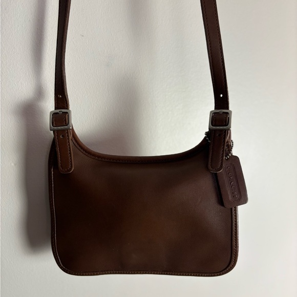 Coach Vintage Brown Leather Slim Mini Hippie Flap Bag - Picture 1 of 16